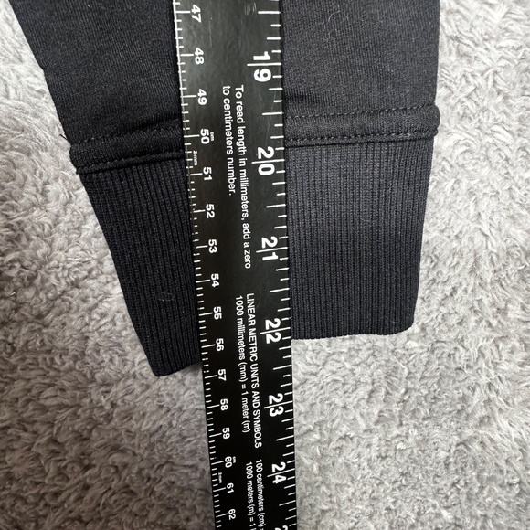 French Terry Sweatshirt Small Black Soot Long Sleeve Pullover Cotton Modal Blend - Picture 4 of 7